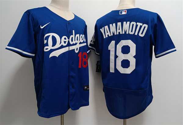 Mens Los Angeles Dodgers #18 Yoshinobu Yamamoto Nike Royal Alternate FlexBase Player Jersey,We sell and wholesale Mens Los Angeles Dodgers #18 Yoshinobu Yamamoto Nike Royal Alternate FlexBase Player Jersey on line form chian!